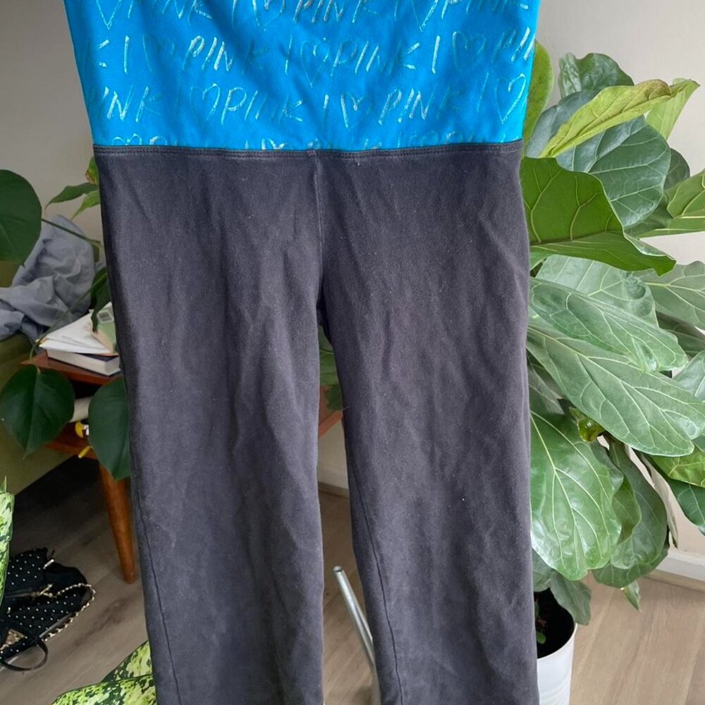 Victorias Secret Pink Yoga Leggings Folded Over Size XS - Picture 2 of 5